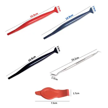 

Car film tool five-piece set of edge plug scraper color change film trimmer film Car Scraper With Felt Squeegee Tool Film new