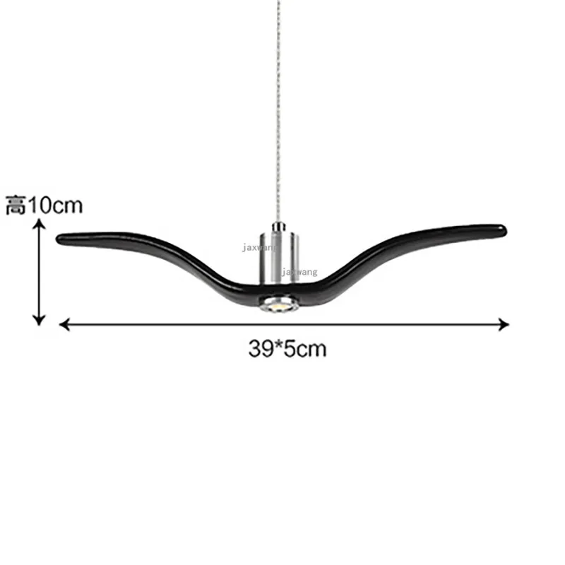 Скандинавский светодиодный подвесной светильник Seagulls дизайнерское освещение, осветительный прибор, лампа для птиц, подвесные светильники для кухни, подвесной светильник для гостиной, домашний декор - Цвет корпуса: Black A