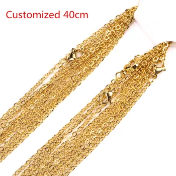 

Customized Chains Necklaces 40cm 16inch Width 2mm Stainless Steel Rolo Cuban Link Chain