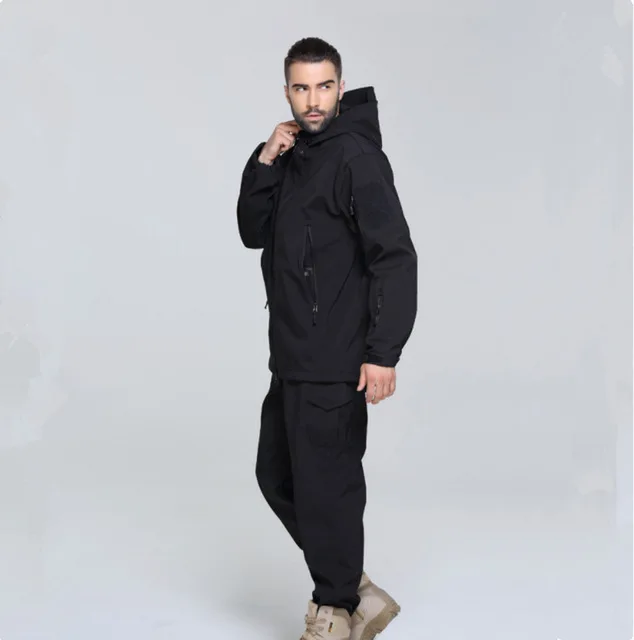Gear Tactical Softshell Camouflage Jacket Set Men Army Windbreaker Waterproof HuntingClothes Set Military Jacket andPants