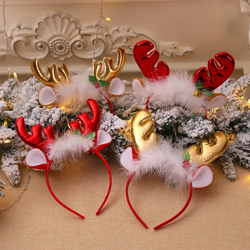 Xmas Headwear Decoration Accessories Christmas Headbands Party Hats Gifts For Kids Adult Family Gatherings Christmas Gift