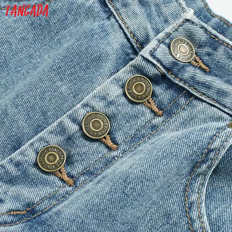 Tangada, женские шикарная мама, джинсы, штаны, пуговицы, длинные штаны, карманы, молния, свободные, повседневные, женские, джинсовые штаны, 4M126