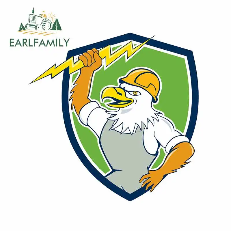 EARLFAMILY 13 см x 12 9 для лысого орла электрика виниловые автомобильные наклейки на