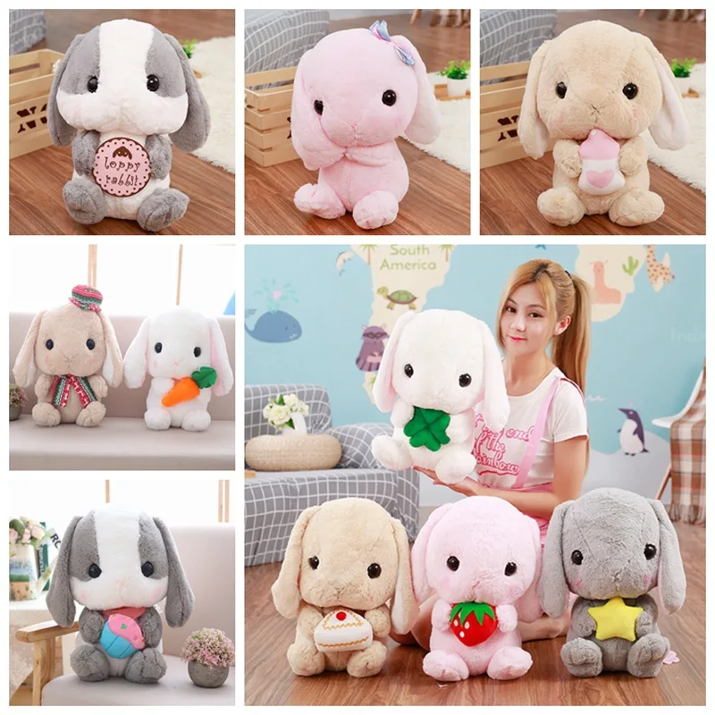 

Plush Poys Japan Soft Cute Lop Ear Rabbit Doll Big Ear Rabbit Pillow Rag Doll Rabbit Doll Nightmaren Before Christmas Elfe Elmoo