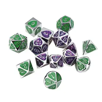 

7Pcs Polyhedral Dice Zinc Alloy Polyhedral Game Dice for RPG Dungeons and Dragons DND RPG MTG D20 D12 D10 D8 D6 D4 Table Game