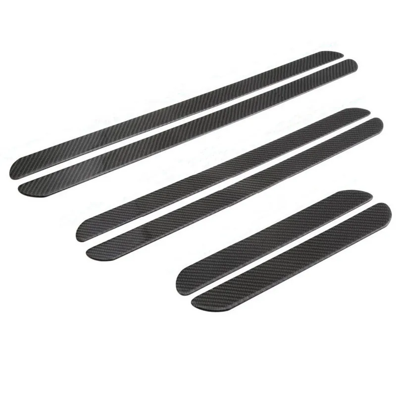 Car Door Sill Scuff Plate Universal Auto Entry Threshold Cover Panel Carbon Fiber Step Protective Decorative Sticker Guard