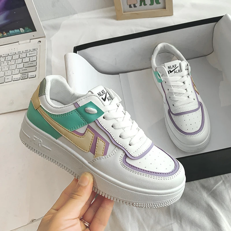 2021 New Women Sneakers White Tennis Women Shoes Canvas Slip On Female Row Shoes Platform Flats Casual Ladies Vulcanize Shoes