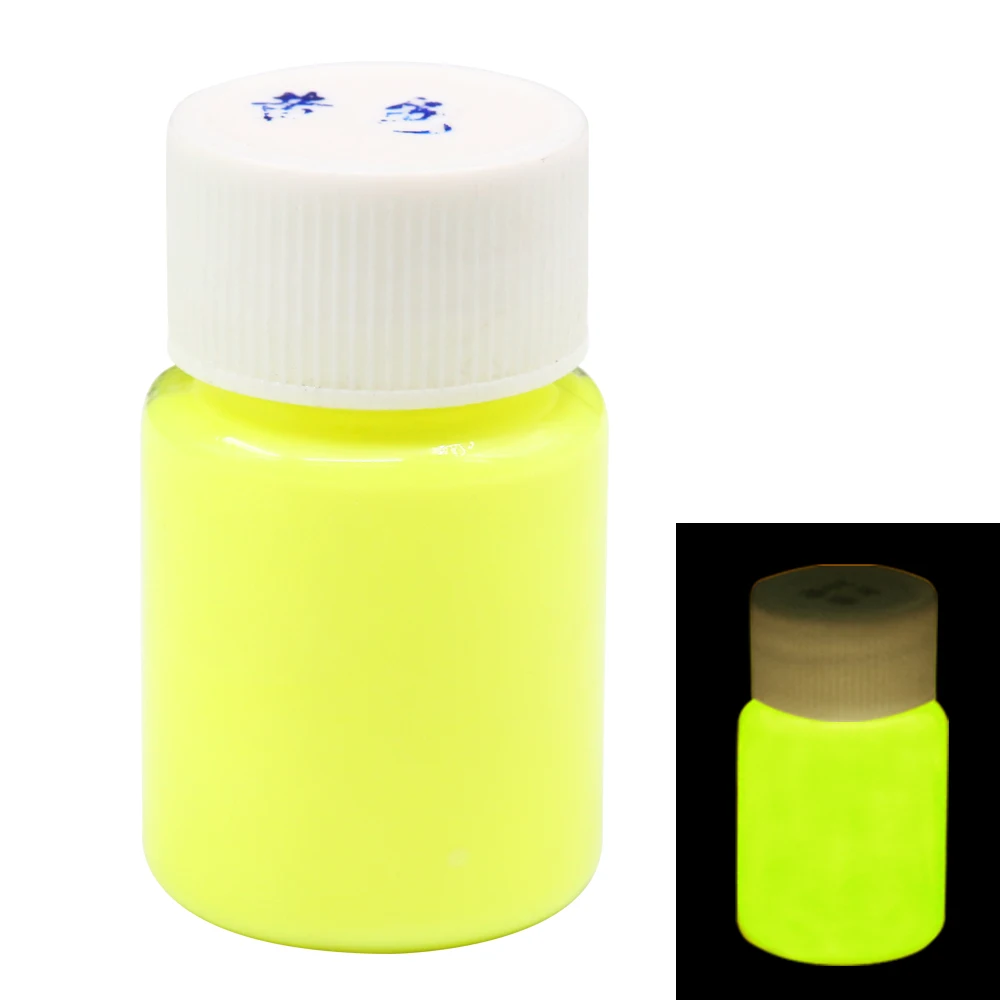 

20g per Bottle Yellow Color Noctilucent Powder Luminous Paint Fluorescence DIY Party Creative Glow In Dark Decorations for Home