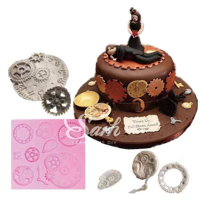Steampunk Mechanical Gear Screw Vise Pipe Wrench Shape Sugarcraft Cake Mold Chocolate Mold For Cake Decorating Baking Cake Molds Aliexpress