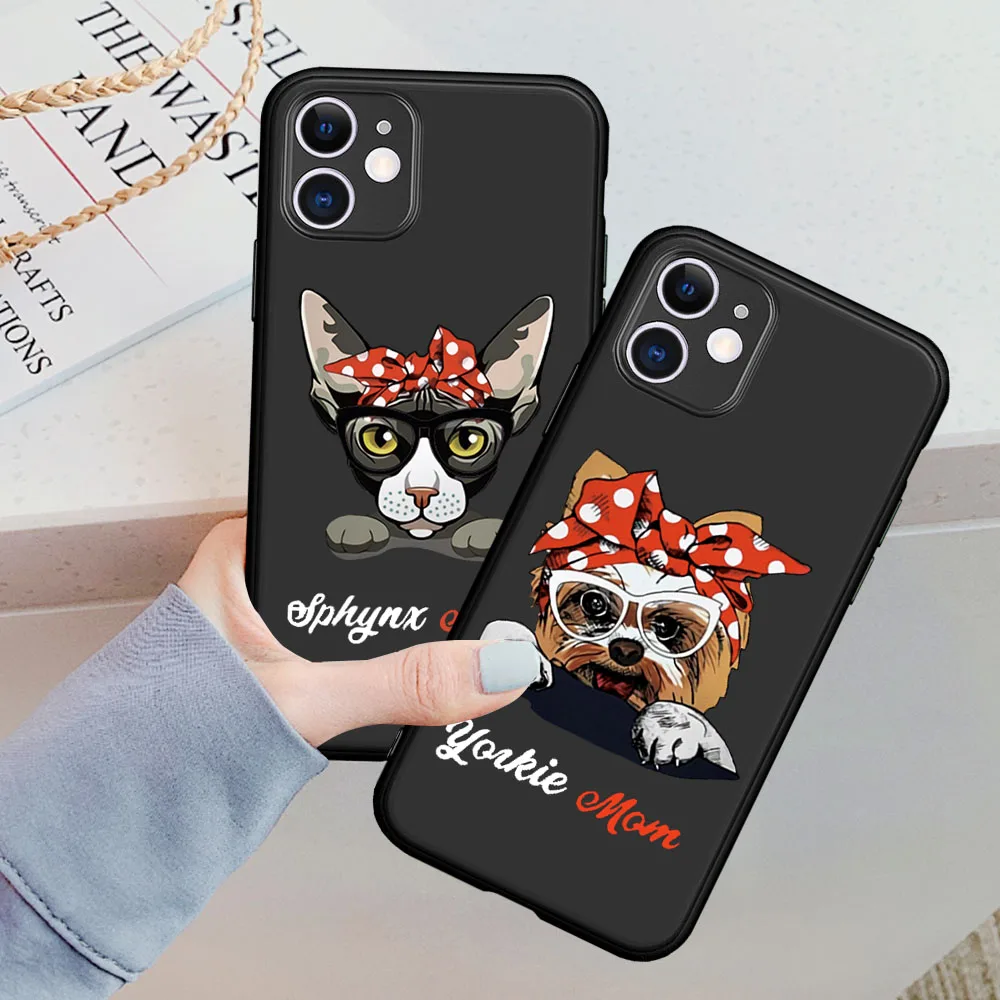 

Soft TPU Silicone Phone Case For iPhone XR 10 11 Pro max 8 7 6 6S Plus X XS Max 5 5S SE 2020 Pug French Bulldog Soft Cover Coque
