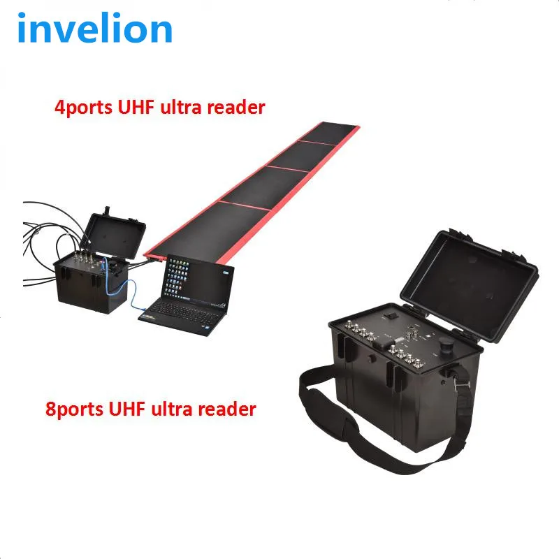 Uhf rfid Полный синхронизации аппаратное и програмное 4 порта Технология радиочастотной идентификации, ридер с usb и TCP/IP/антенна/rfid чип многоразовые бирки для триатлона