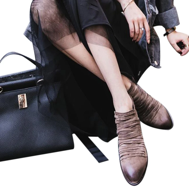 

Ladies Fashion Ladies Pointed Toe Pumps Flock Shallow Shoes Loafers Square Heel Hollow Out Casual Shoes Spring Women Pumps