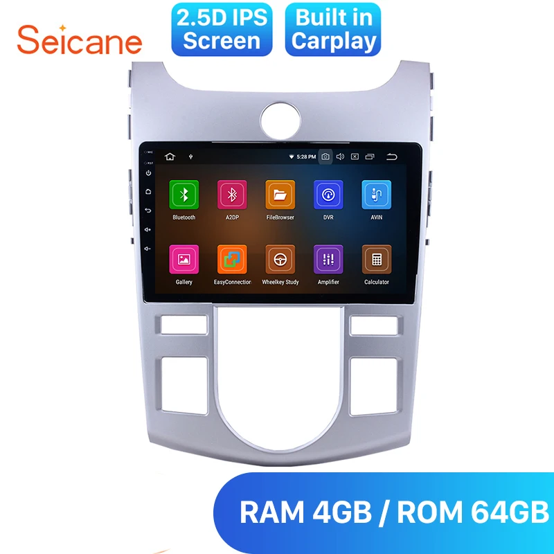 Seicane Android 10 0 ОЗУ 4 Гб 8 ядерный Автомобильный GPS навигатор радио плеер для 2008 2012 KIA