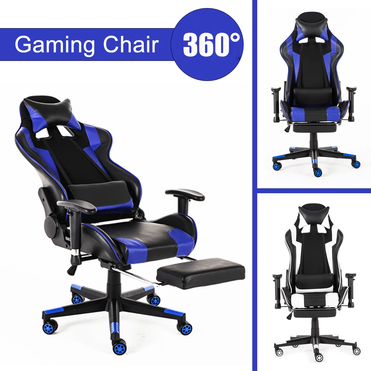 WCG 180° Lying Footrest Boss Office Chair Gaming Chair Leather Ergonomic Computer Internet Cafe Chair Reclining Lounge Chair WCG 180° Lying Footrest Boss Office Chair Gaming Chair Leather Ergonomic Computer Internet Cafe Chair Reclining Lounge Chair