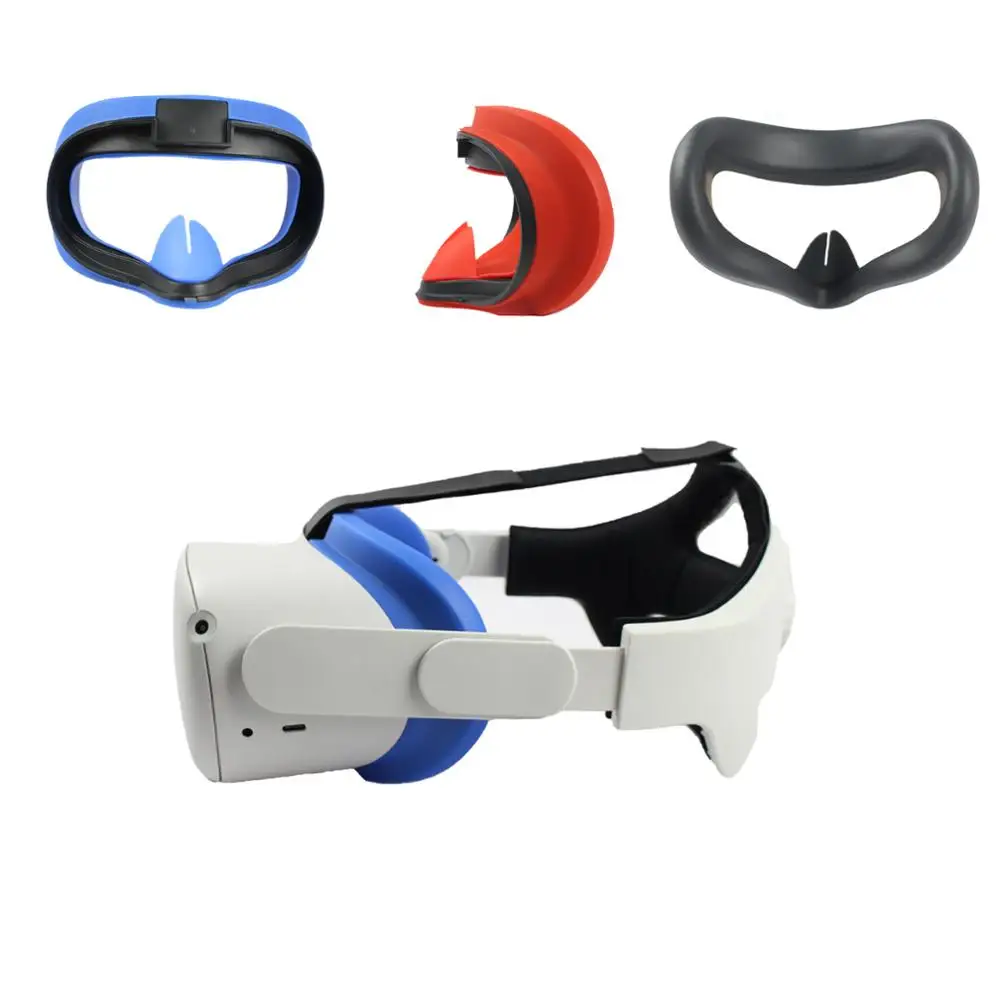 

New Soft Anti-sweat Silicone Eye Mask Cover for Oculus Quest 2 VR Glasses Unisex Light Blocking Anti-leakage Face Eye Cover Pad
