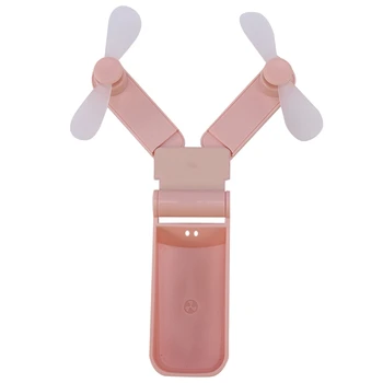 

Mini Portable Double-Handed Folding Fan Usb Pocket Fold Fans 2 Usages Modes Small Electric Handheld Fan Household Appliances Pin