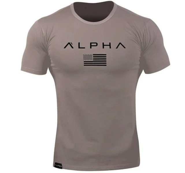 Mens Military Army T Shirt Men Star Loose Cotton T-shirt O-neck Alpha America Size Short Sleeve Tshirts - Цвет: 14