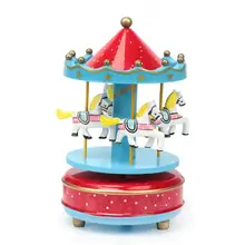 Электронная музыкальная игрушка карусель деревянная музыкальная шкатулка экологически чистый полимерный материал украшение дома подарок Декоративного Ремесла