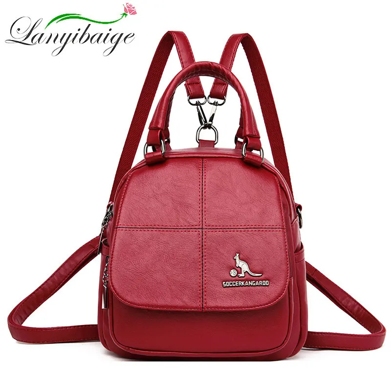 

Bagpack Luxury Women Backpack Leather Backpacks for Teenage Girls Female School Shoulder Bags For Women 2019 mochila feminina