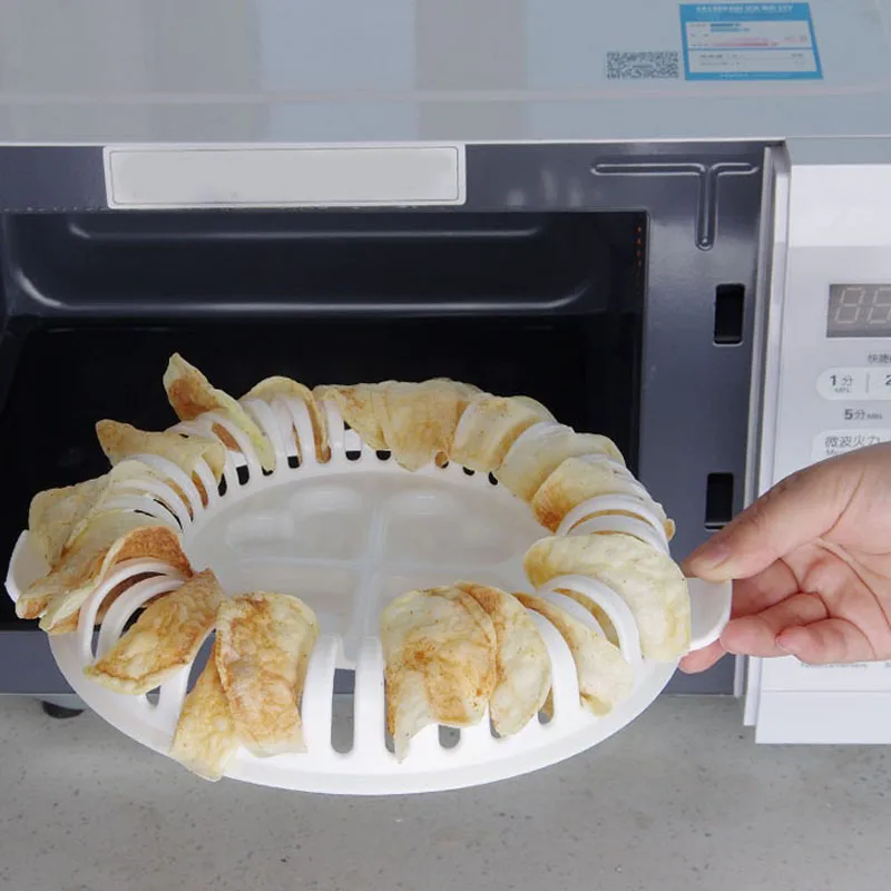 Hot-selling-Microwave-Oven-Baked-Potato-Chips-Homemade-Maker-Machine-Device-Slicer-Plate