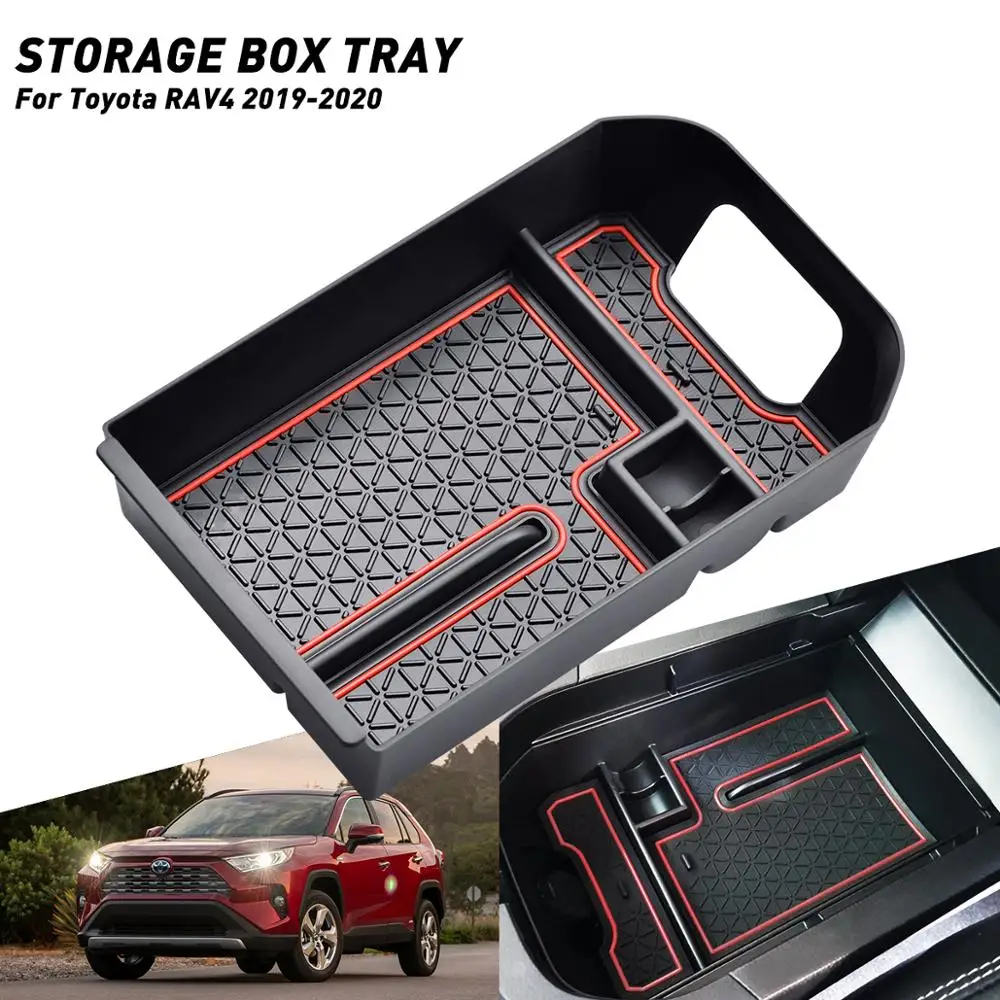 

Car Glove Box Armrest Box Secondary Storage For Toyota RAV4 RAV 4 2019 2020 Auto Accessories Styling Car Central Storage Box