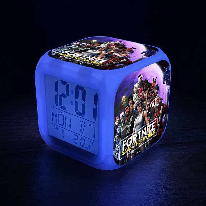 Fortnite Game TPS Color Changer LED Night light Digital Alarm Wecker F Geschenk 