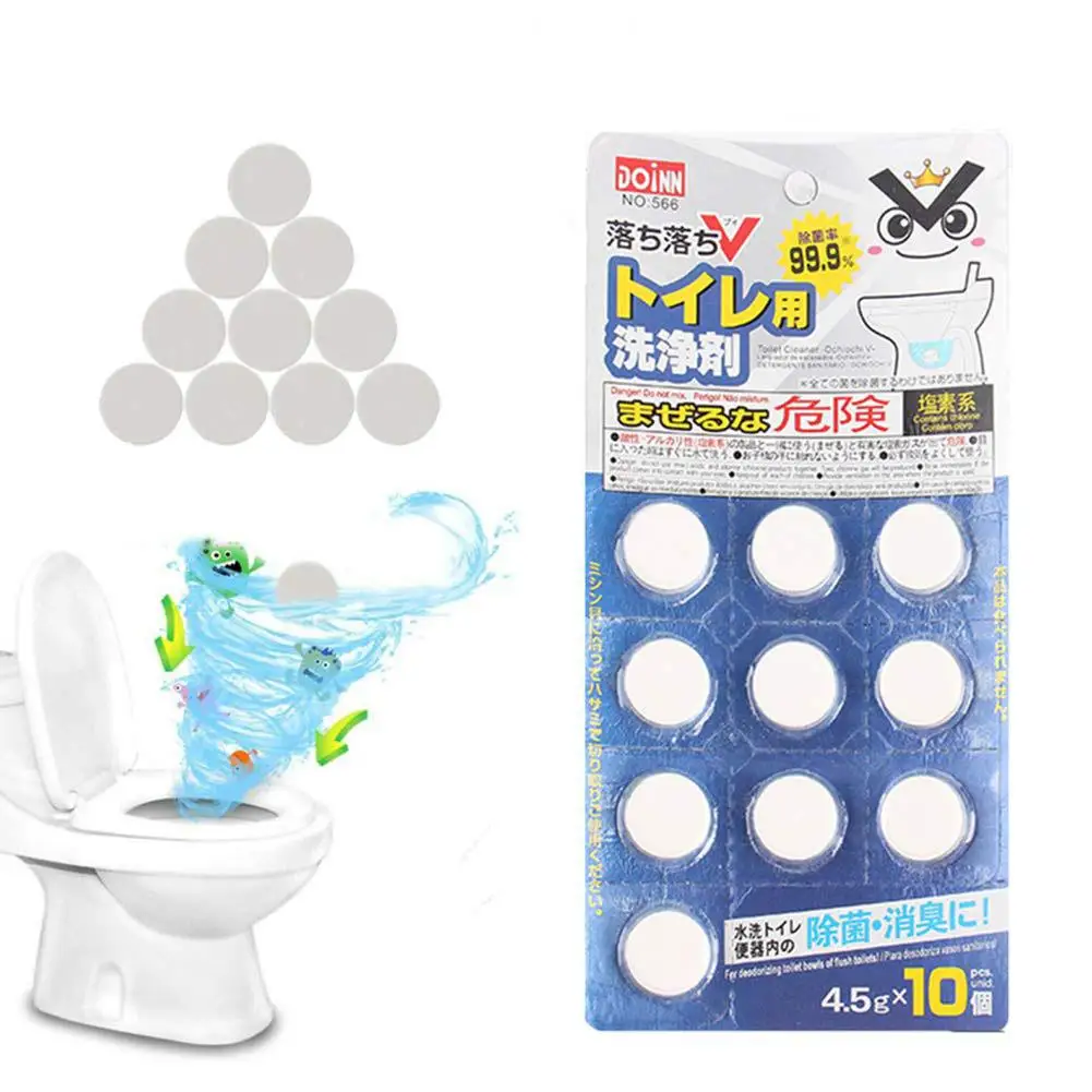 10Pcs Toilet Cleaner Tablet Bowl Tank Stain Remover Bleach Cleaning Pills Detergent Tablets Spot | Дом и сад