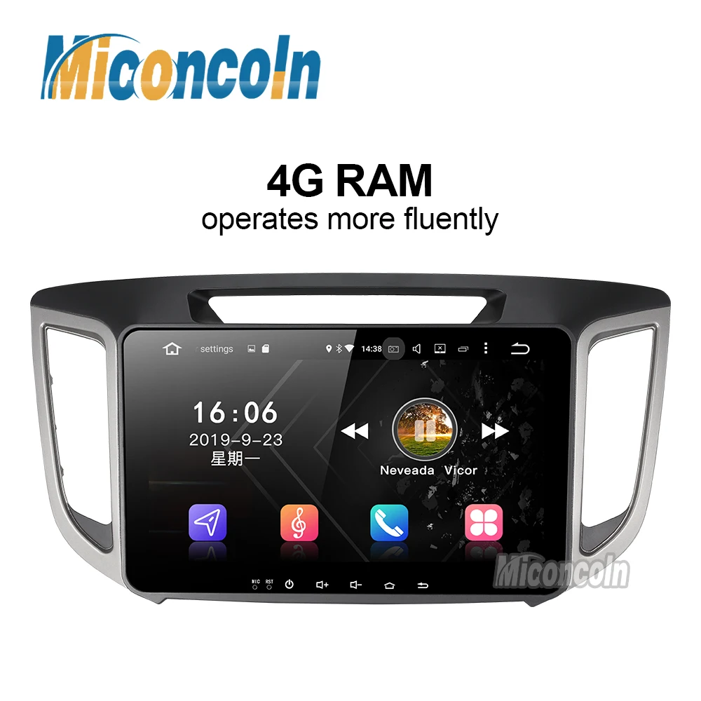 4G RAM DSP android 9 0 автомобильный навигатор dvd 1024*600 для HYUNDAI IX25 CRETA gps стерео
