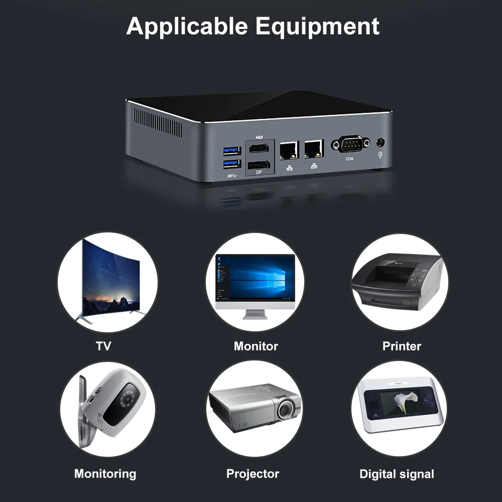 Chatreey Mini PC KC10 with Intel 10th Gen Core i5 10210U/i7 10510U, Windows 10 Pro, DDR4, Desktop Gaming Computer - Windows 11 Support. Description Image.