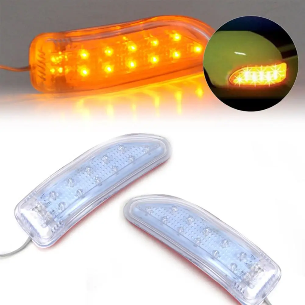2Pcs 13/9 LED Auto Car Rearview Mirror Lights Door Turn Signals Safety
