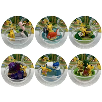 

Takara Tomy Pokemon Ball Action Figure Toys Pikachu Eevee Magikarp Mewtwo Piplup Egg Doll Toys 6pcs/set 5cm