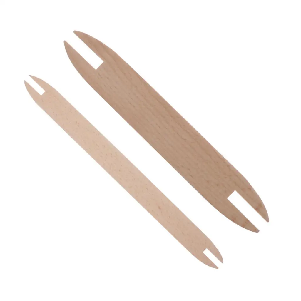 DIY Craft Weaving Tool Woven Sweater Scarf Tapestry Bobbin Beechwood Shuttle Stick Single Head Solid Eucalyptus Wool