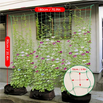 

Garden Green Plants Climbing Net Mesh Plastic Support Net Climbing Bean Plant Nets Grow Net Thickened Line for Cucumber Grape