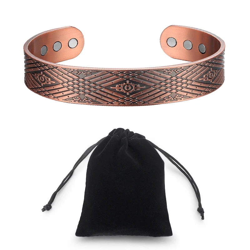 OKtrendy Magnetic Healing Bracelet For Men Adjustable Cuff - Main Image