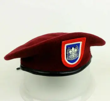 Us 82 Dywizja powietrzna Beret kapelusz siły specjalne czerwony Beret czapka rozmiar M 58 L 59 XL 60 armyshop2008 tanie i dobre opinie BONJEAN