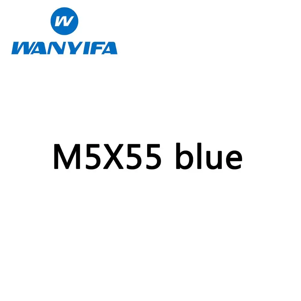 M5X55 blue Wanyifa M5X40 45 50 55 мм велосипедные винты титан/Ti коническая головка шестигранные болты - Цвет: M5X55 blue