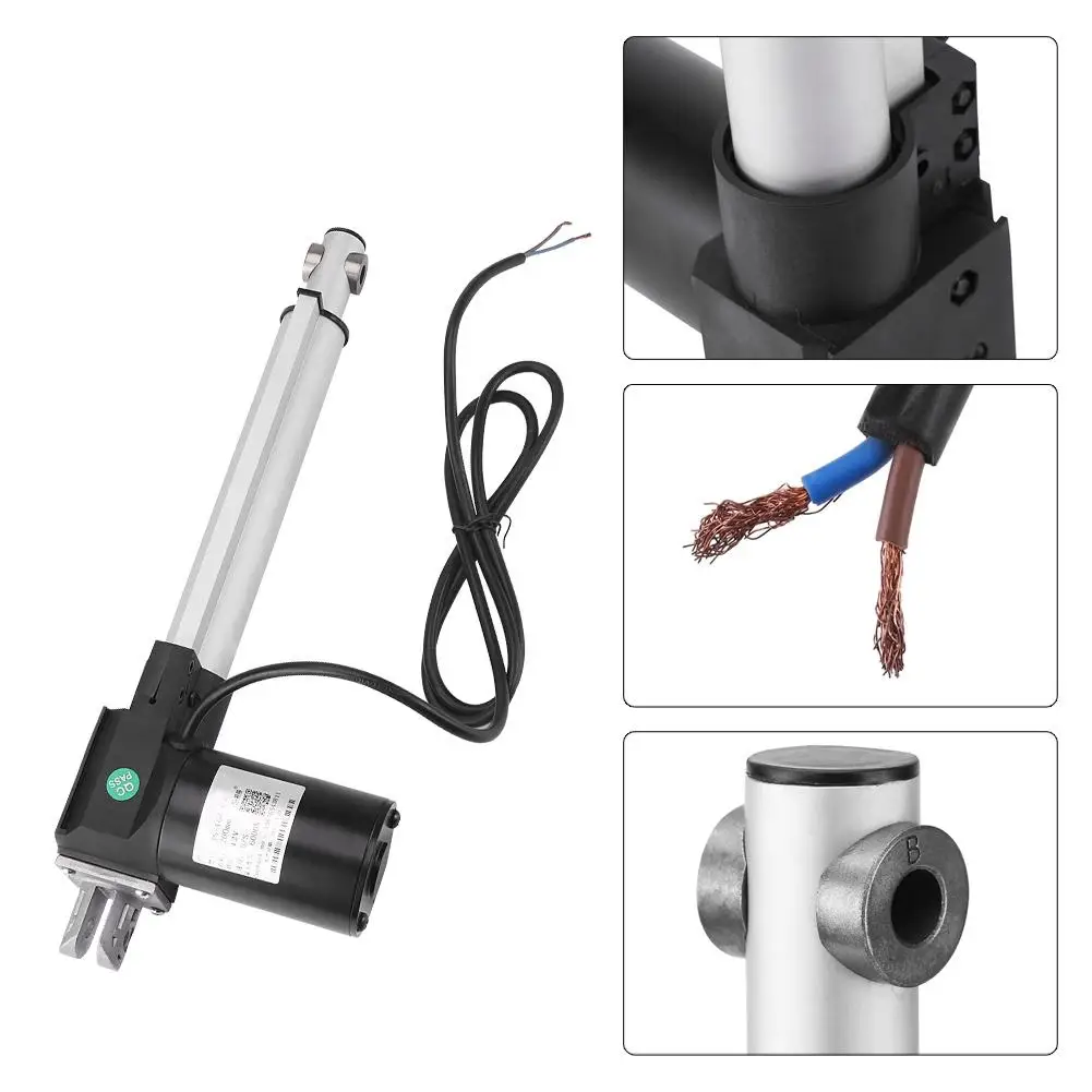 

DC 12V Linear Actuator 6000N Max Lift Stroke Electric Motor for Medical Auto Car (200mm)