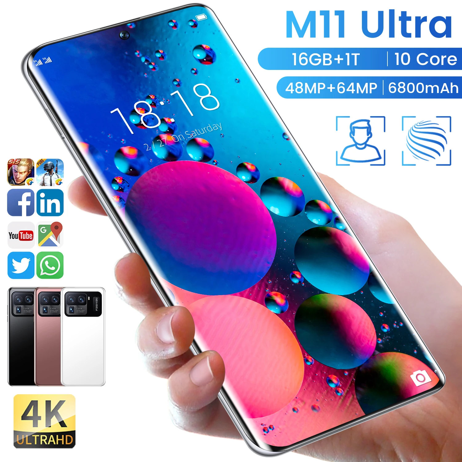 Смартфон Xiaomi M11 Ultra 16 ГБ + ТБ Android Qualcomm Snapdragon 888 две карты разблокированные