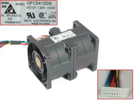Delta Electronics gfc0412ds-cq1z DC 12V 1.2A 40x40x56mm серверный Вентилятор охлаждения