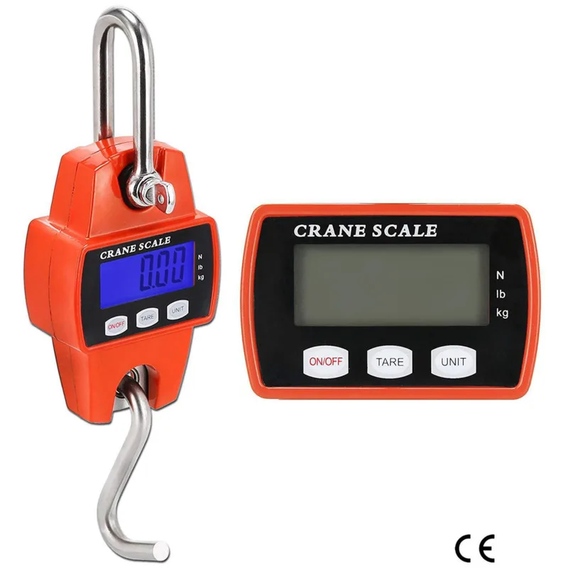 

Electronic Scale Hook 300kg Mini Industrial Hanging Aluminum Shell LCD Display Commercial Daily Weighing