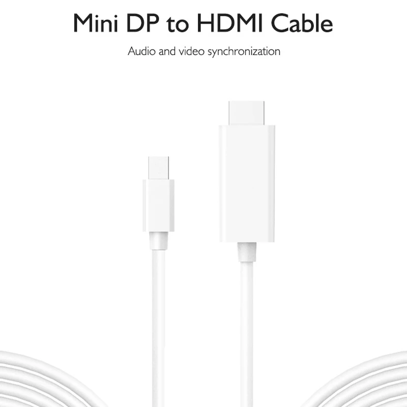 Displayport-Hdmi Кабель-адаптер Dp-Hdmi кабель с мужской головкой 4 K X 2 K White1.8M