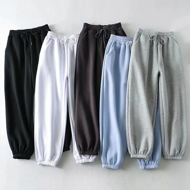 black capri pants Sweatpants for Women 2021 Autumn New Baggy Fashion Oversize Sports Pants Balck Trousers Female Joggers Streetwear Woman Pants slacks