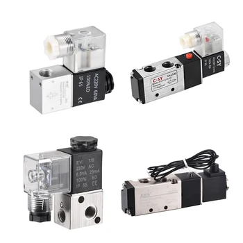 

uxcell 1pc Electrical Control Solenoid Valve 0.125/0.25insh PT Pneumatic Air NC Single AC 220V 2/3/5 Way 2 Position