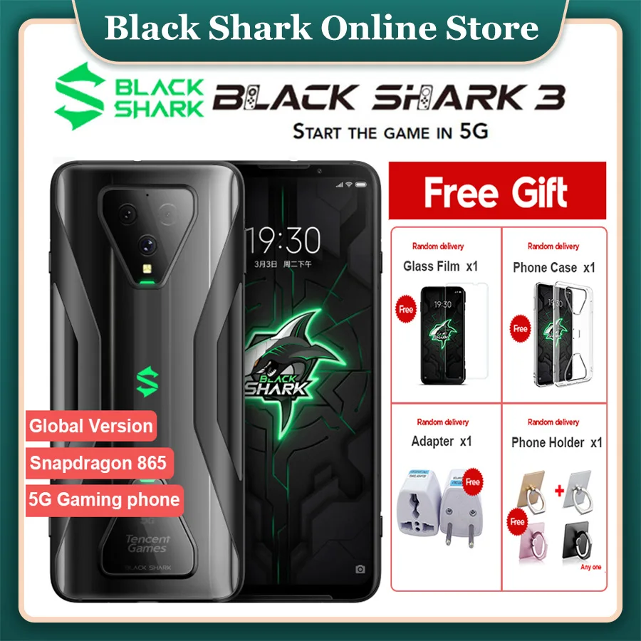 Global Version Xiaomi Black Shark 3 8G 128G Gaming 5G Mobile phones Octa Core 4720mAh 6.67 Global Version Xiaomi Black Shark 3 8G 128G Gaming 5G Mobile phones Octa Core 4720mAh 6.67