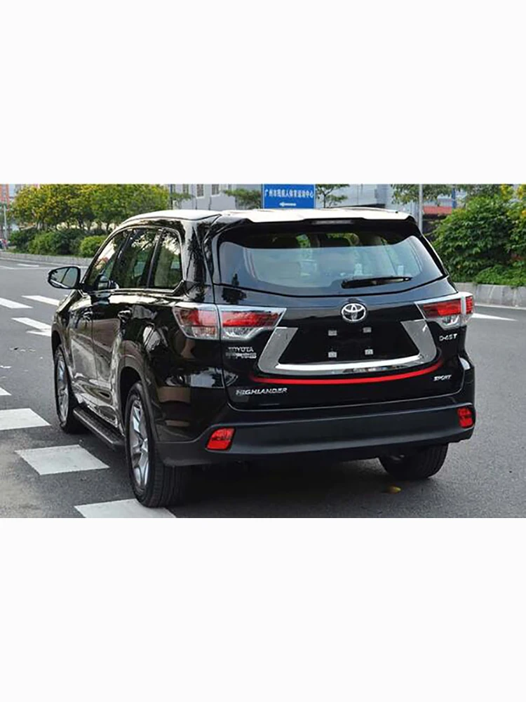15-18 для Toyota highlander задняя Лицензионная Декоративная полоса сверкающая рамка Модифицированная снаружи задняя дверь запасная коробка украшение