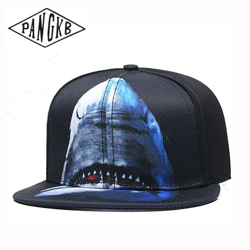 

PANGKB Brand SHARK CAP giant monster basketball snapback hat for men women adult outdoor casual adjustable sun baseball cap bone