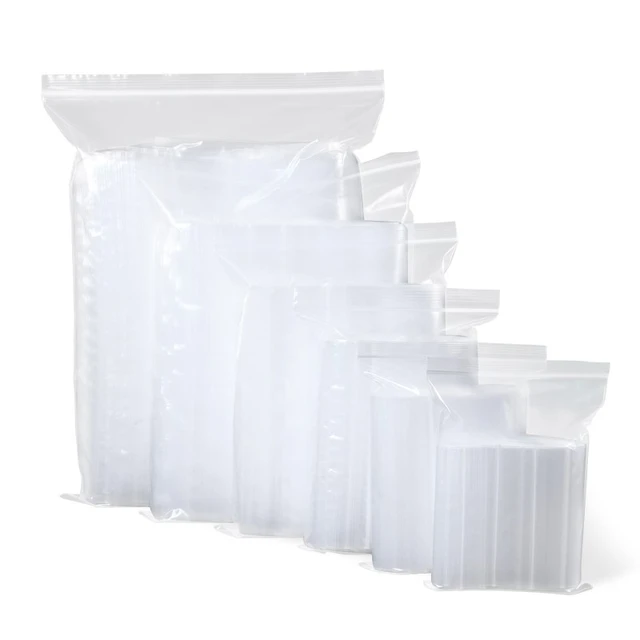 6 Pack Extra Large Storage Bags Strong Clear Resealable Zipper