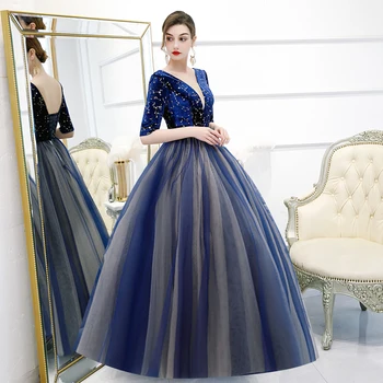 

Quinceanera Dress 2020 New Gryffon Party Dress Short Sleeve Sexy V-neck Ball Gown Vintage Quinceanera Dresses Vestidos Plus Size