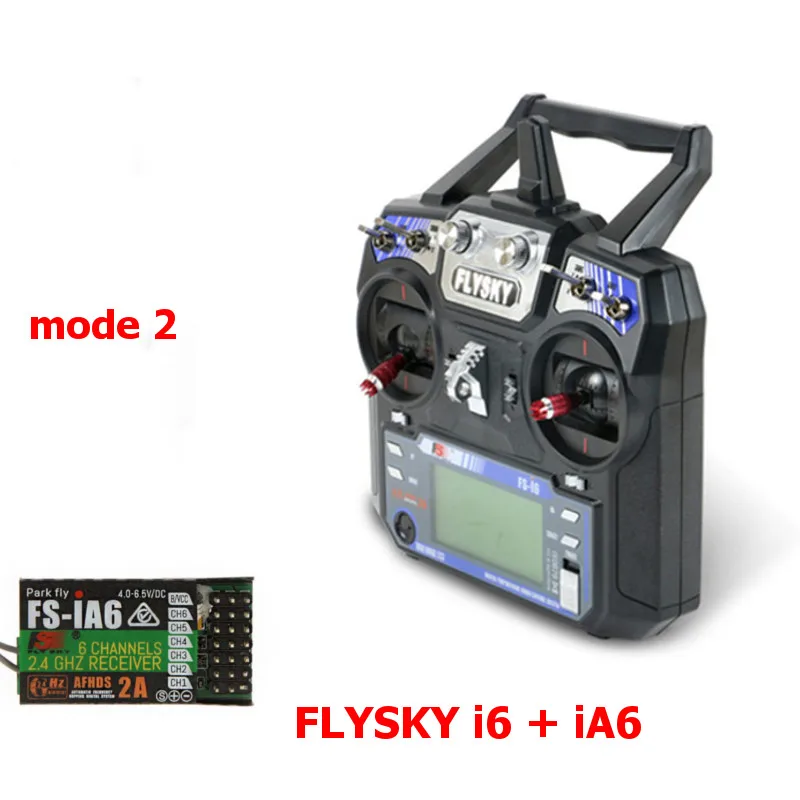 Flysky FS-i6 FS i6 2,4G 6CH передатчик с FS-iA6 FS-iA6B FS-A8S приемник для управляемых вертолетов самолетов небольшой гоночный Дрон с видом от первого лица Mode1 Mode2 - Цвет: Mode 2 I6 with IA6