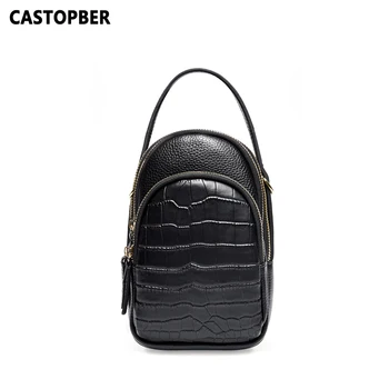 

Women Messenger Bag Cell Phone Crossbody Mini Bags Cow Genuine Leather Serpentine Alligator High Quality Shoulder Famous Brand